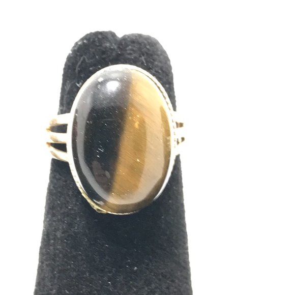Tigereye Sizeable Silver Ring - Picture 1 of 8